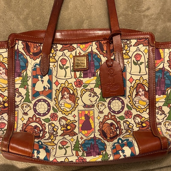Disney Handbags - Disney’s Beauty and the Beast Stained Glass Shopper Tote by Dooney & Bourke